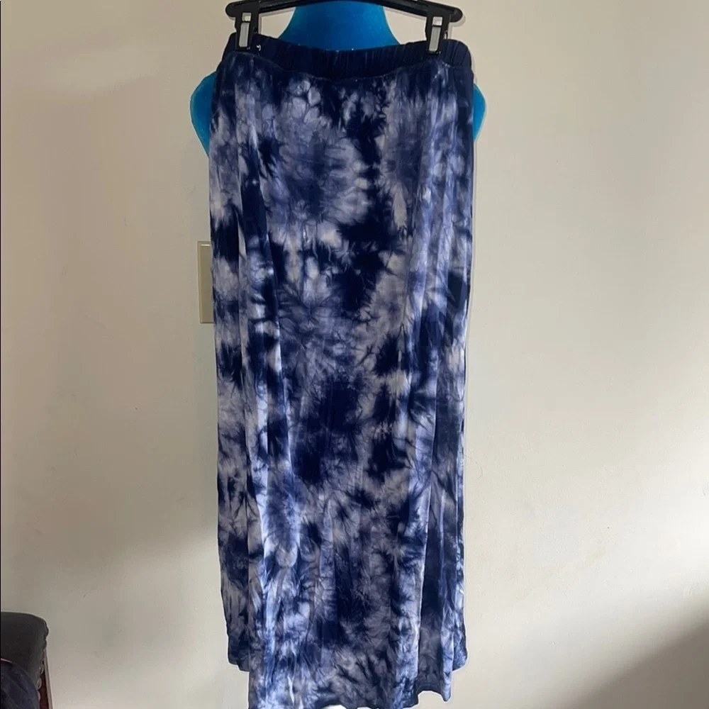 Justice Blue Tie-Dye shorts with long half skirt overlay